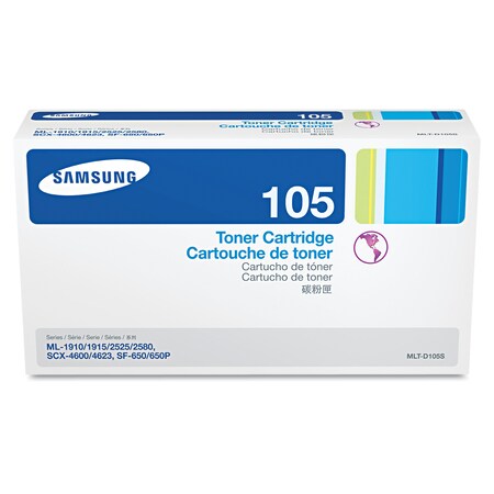 Samsung MLT-D105S (SU778A) Toner, 1500 Page Yield, Black SU778A